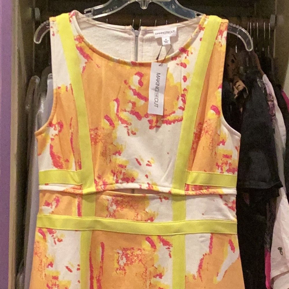 Women's Making The Cut Multicolor Sweatshirt Dress NWT Sz M